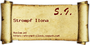Strompf Ilona névjegykártya